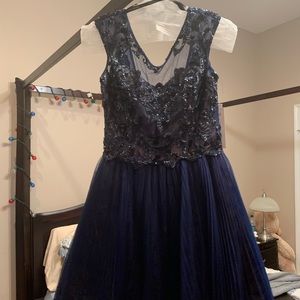 Sherri Hill blue mini dress